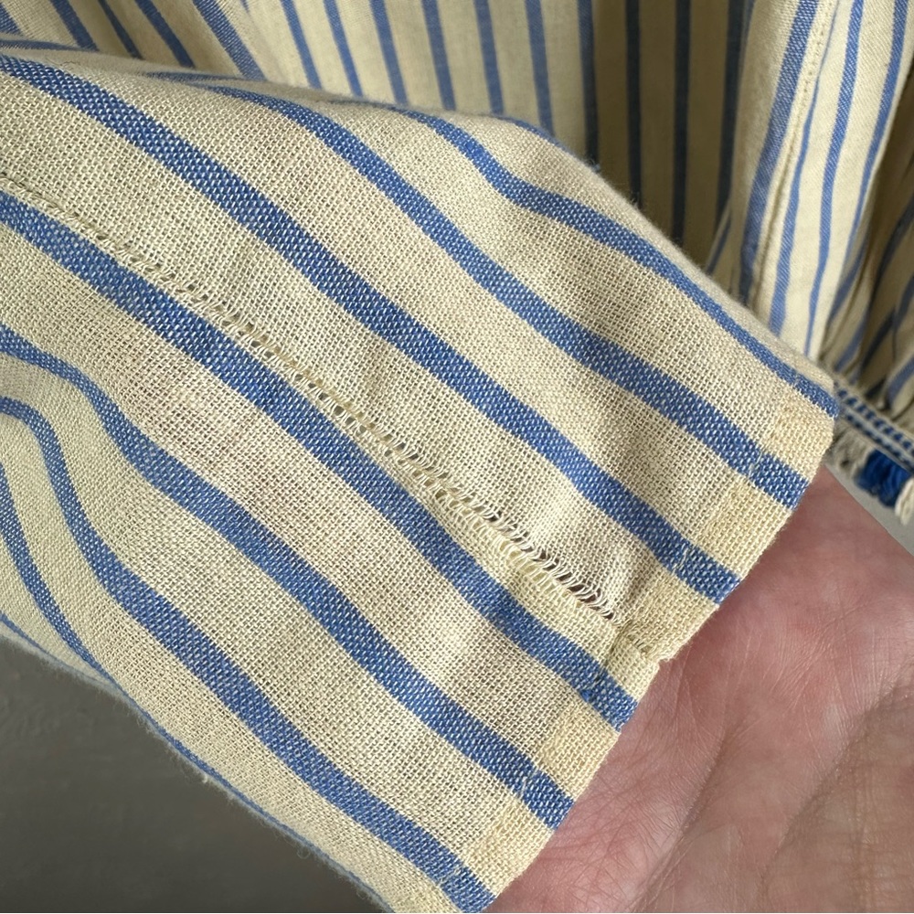Dodo Bar Or Blue and Cream Striped Blouse - Picture 11 of 16